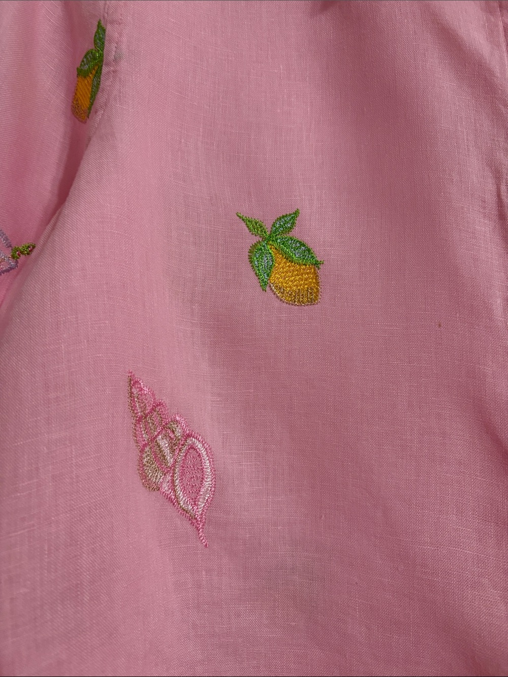 Lilly Pulitzer Conch Shell Pink Happy Hour linen top - Picture 5 of 5